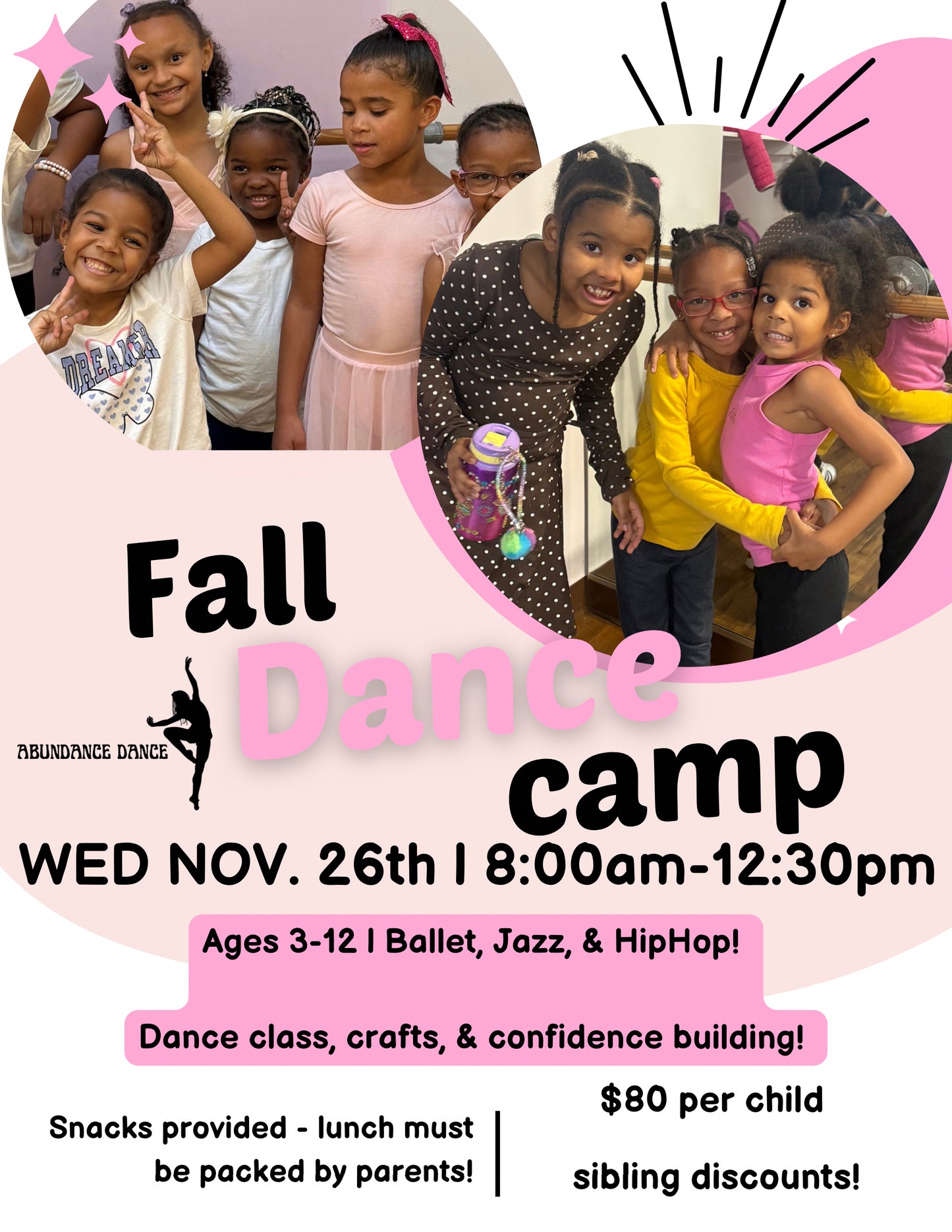 Fall Dance Day Camp! (ages 3-12)