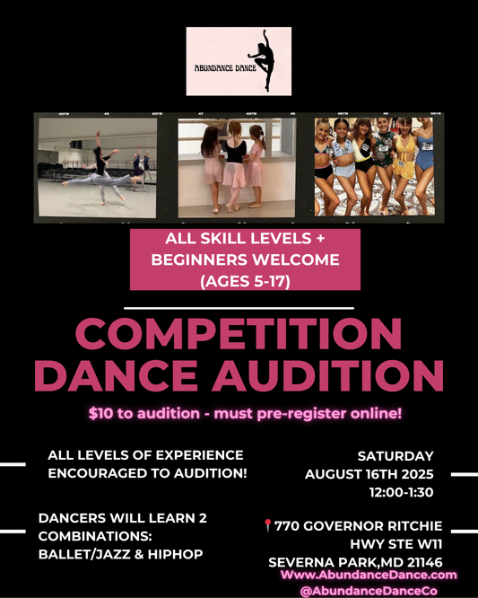 Competition Audition Registration Fee