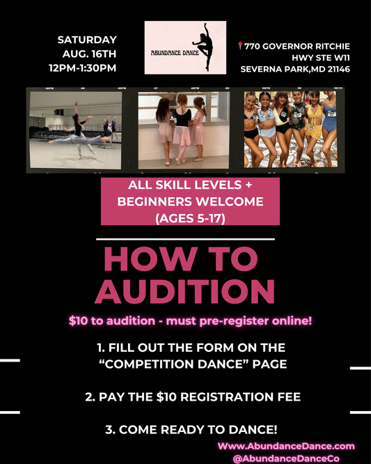 Competition Audition Registration Fee